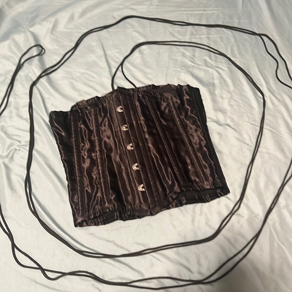 Burleska Black Satin Underbust Corset size 24